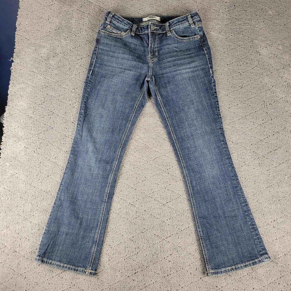 Rock & Roll Denim Jeans Womens 29x32 Bootcut Mid Rise Cowgirl Stretch Denim